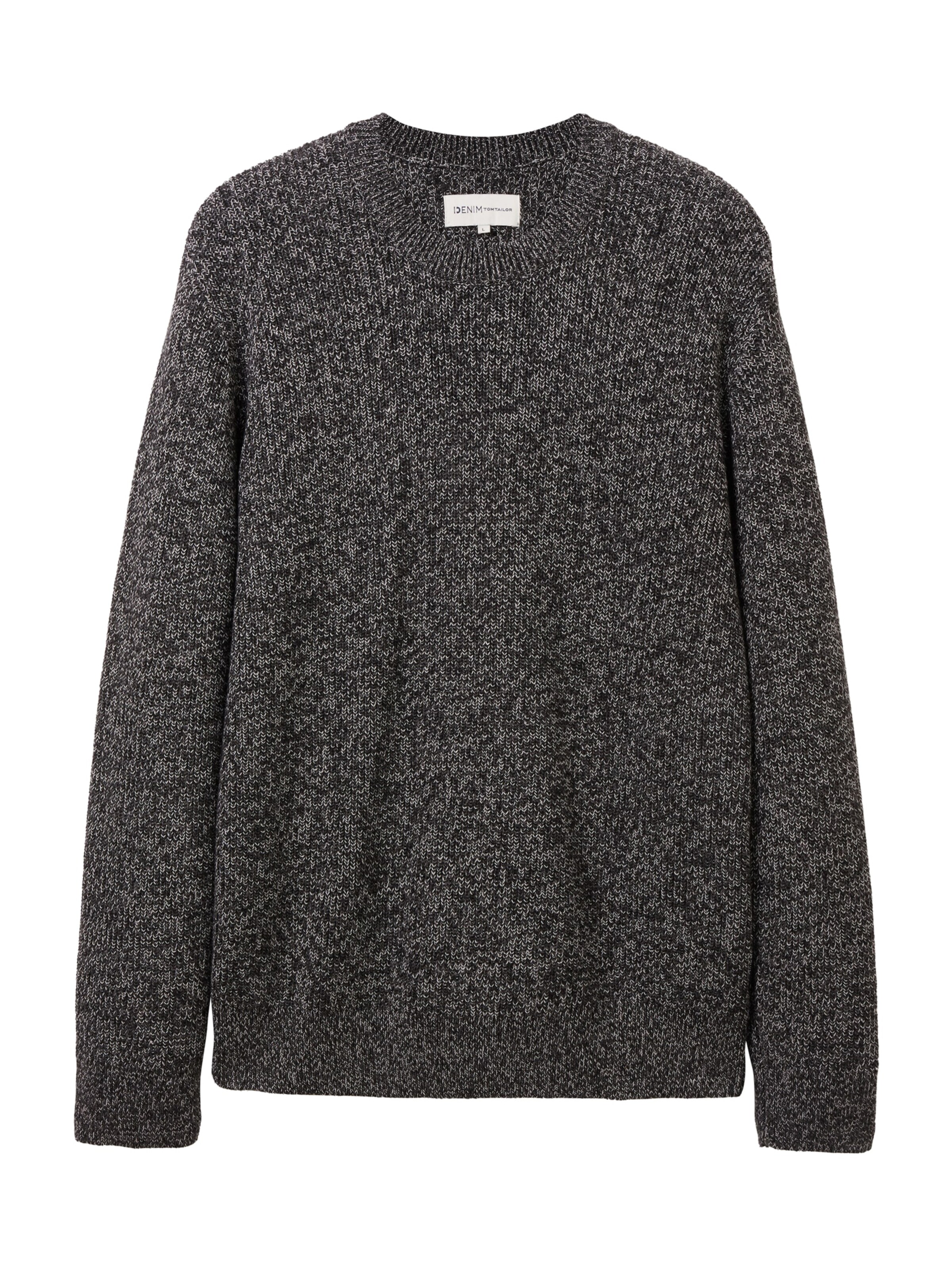 TOM TAILOR DENIM Sweater in Grey: front