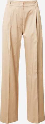 Loosefit Pantalon à plis GERRY WEBER en beige : devant