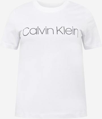 Tricou de la Calvin Klein Curve pe alb: față