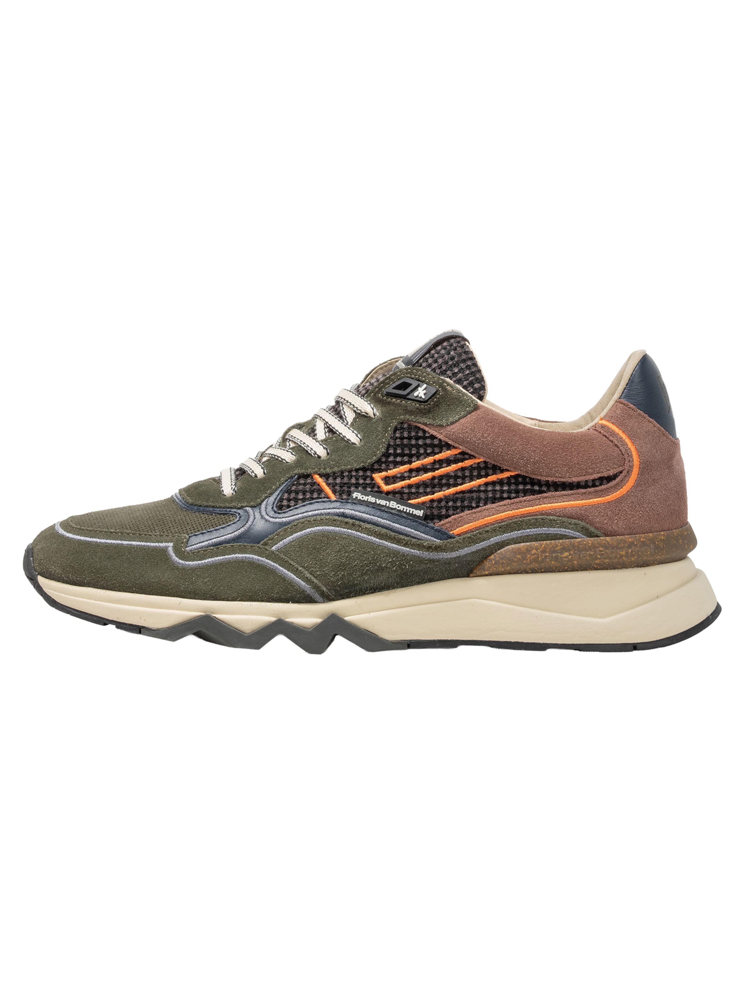 Sneaker bassa 'De Zager 03' di Floris van Bommel in verde: frontale