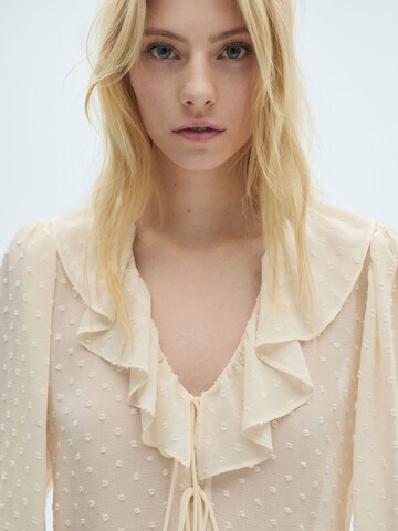 MANGO Blouse 'Feliz' in Beige