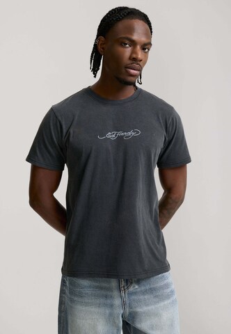 Ed Hardy Μπλουζάκι 'Dragon Panther' σε μαύρο