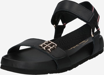 TOMMY HILFIGER Sandals in Black: front