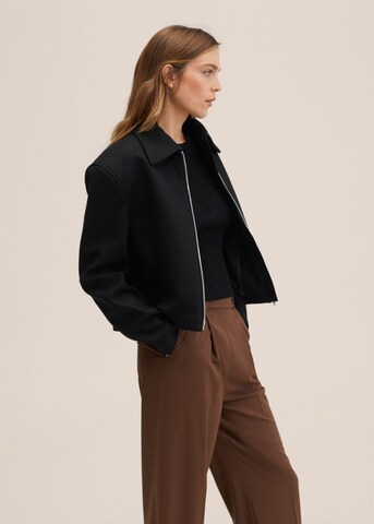 MANGO Loose fit Pleat-Front Pants 'Charlie' in Brown