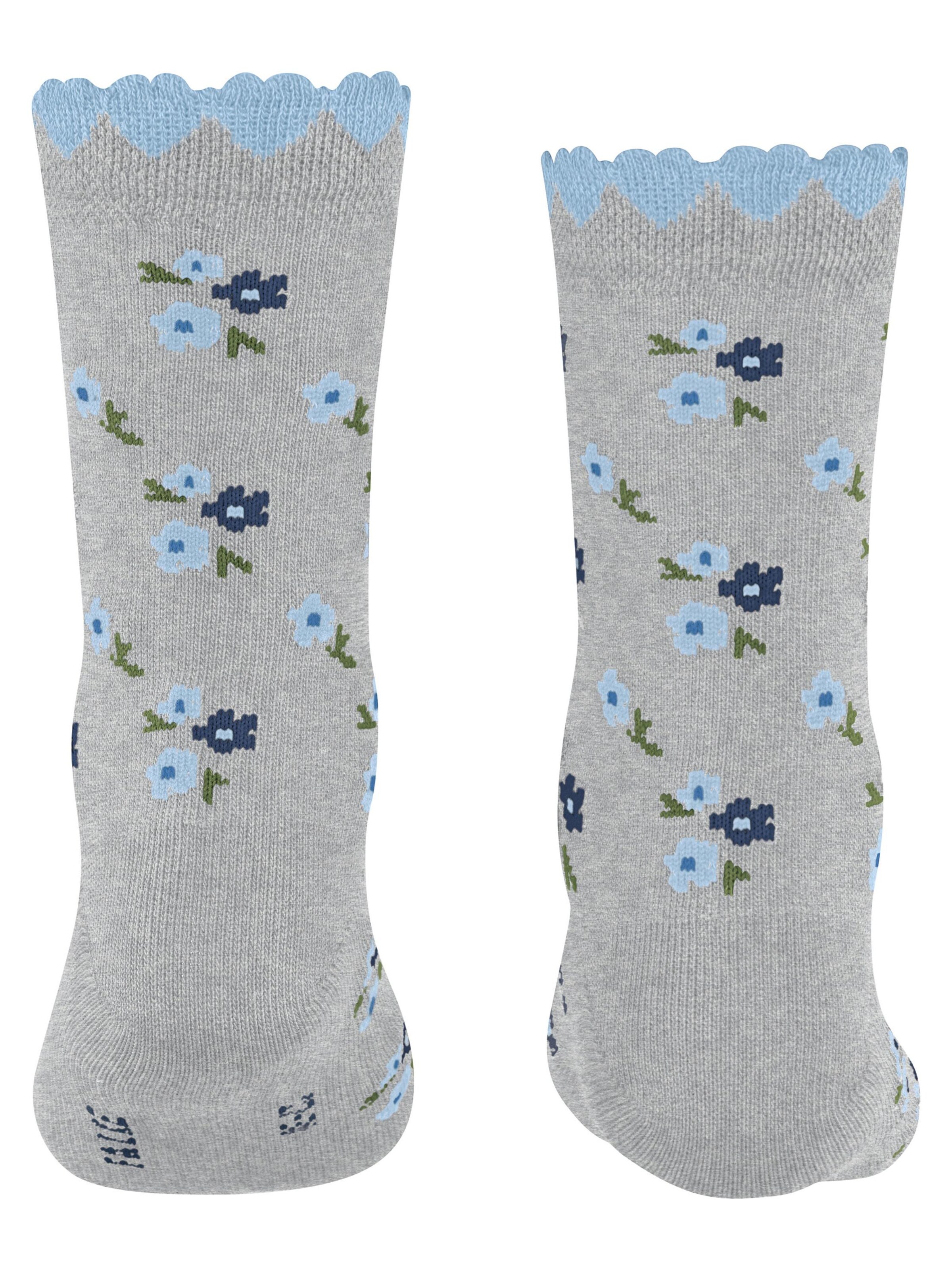 FALKE Socks 'Ditsy Flowers' in Grey