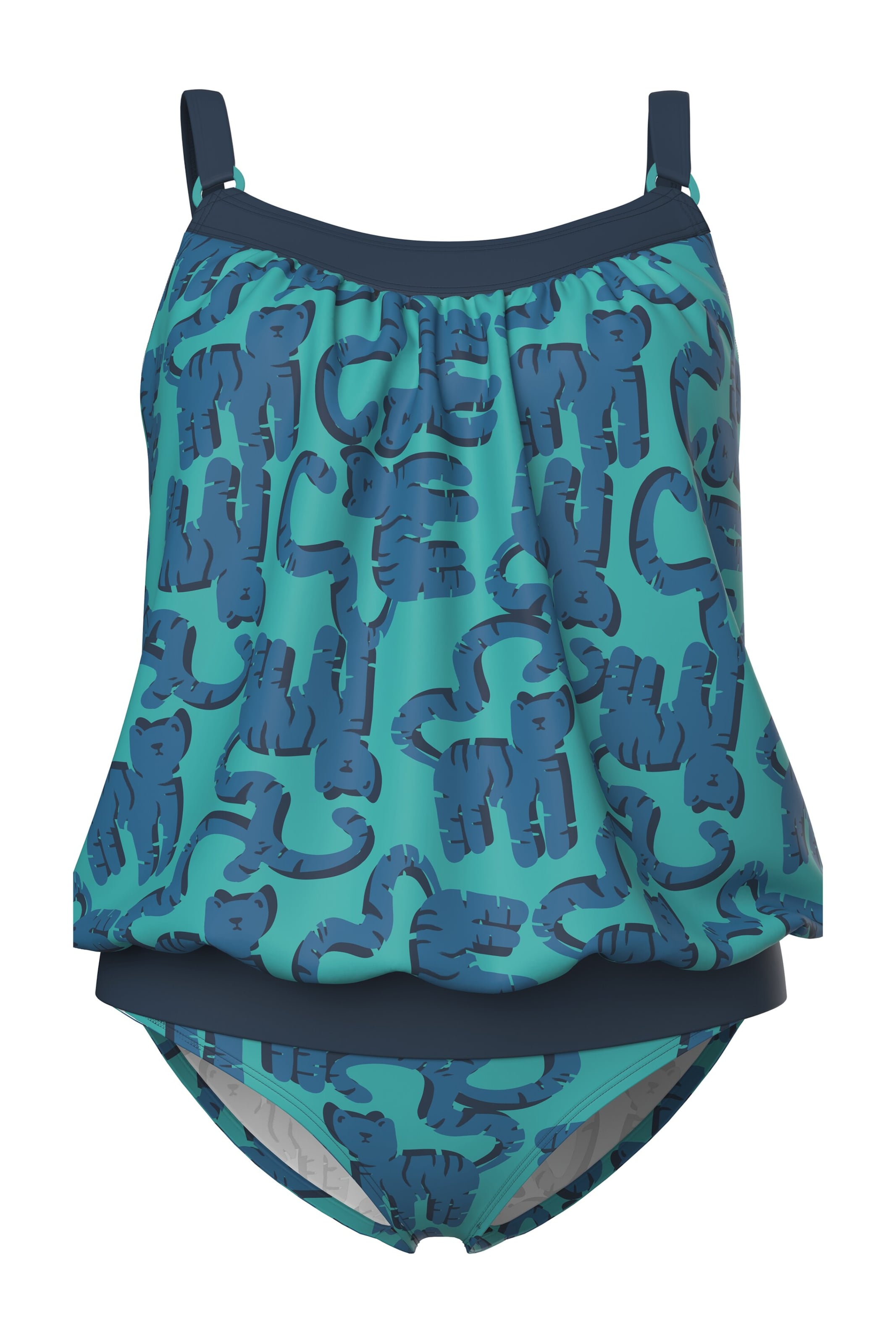 Ulla Popken Bandeau BH in Groen: voorkant