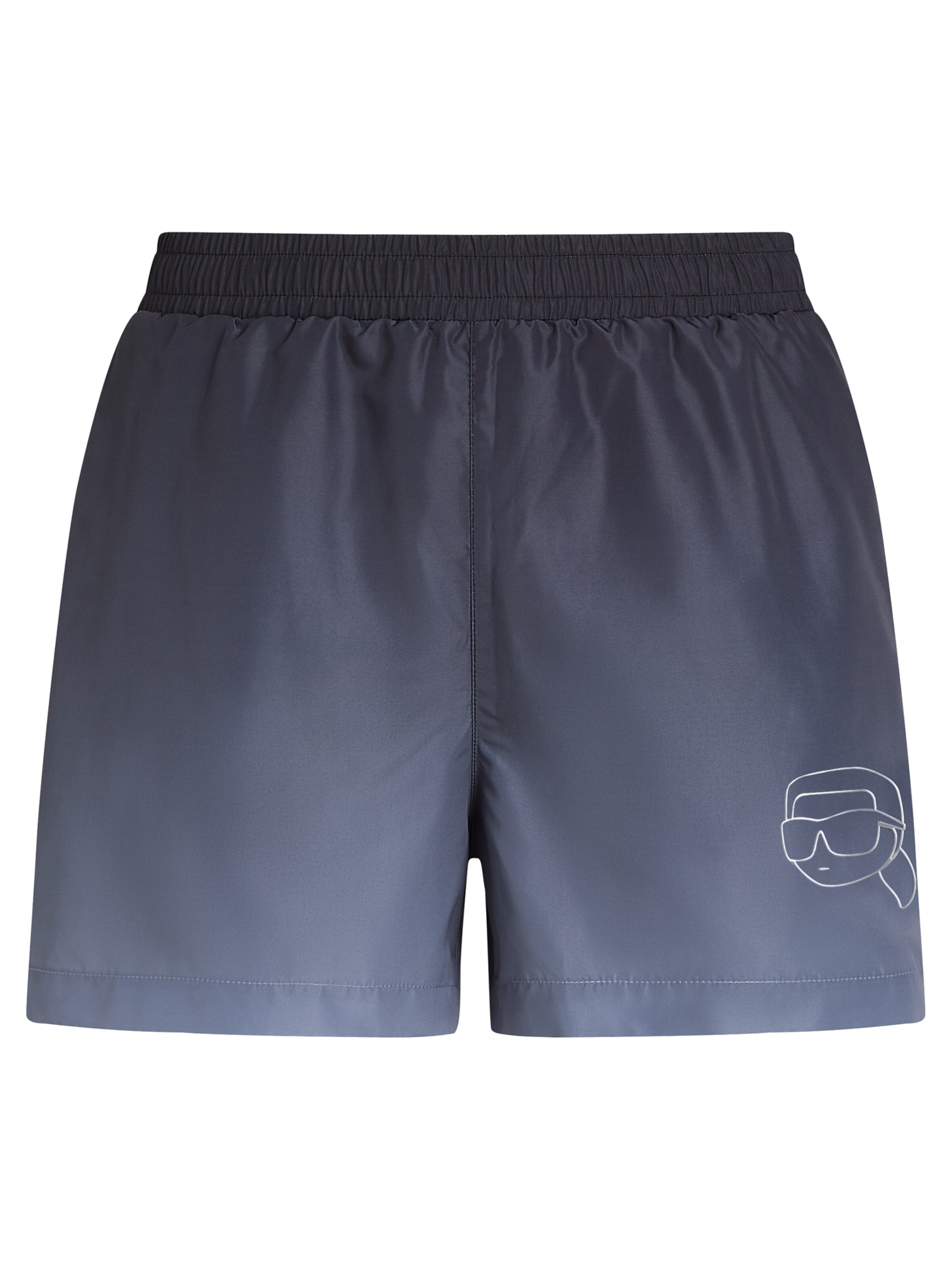 Karl Lagerfeld Plavecké šortky – černá: přední strana