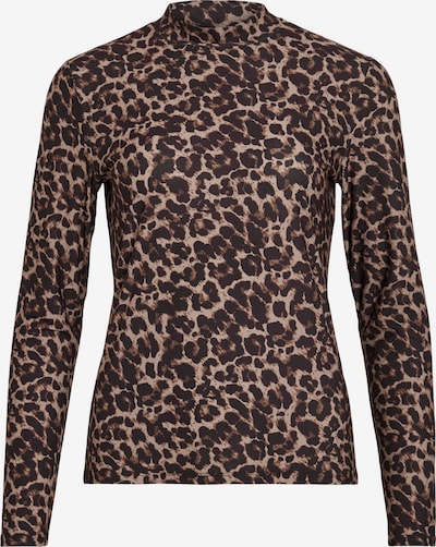 VILA T-Krekls 'Leoa', krāsa - bēšs / brūns / melns, Preces skats