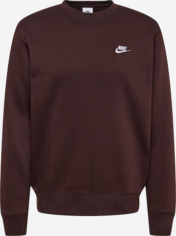 Nike Sportswear Mikina 'Club Fleece' – hnědá: přední strana