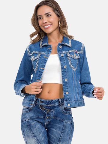 CIPO & BAXX Tussenjas 'WJ213' in Blauw: voorkant