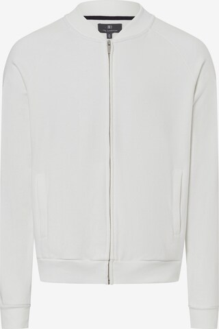 Nils Sundström Sweatvest in Wit: voorkant