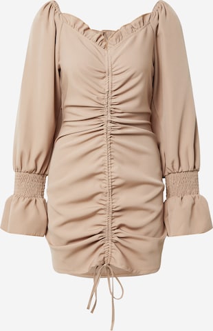 Robe Misspap en beige : devant