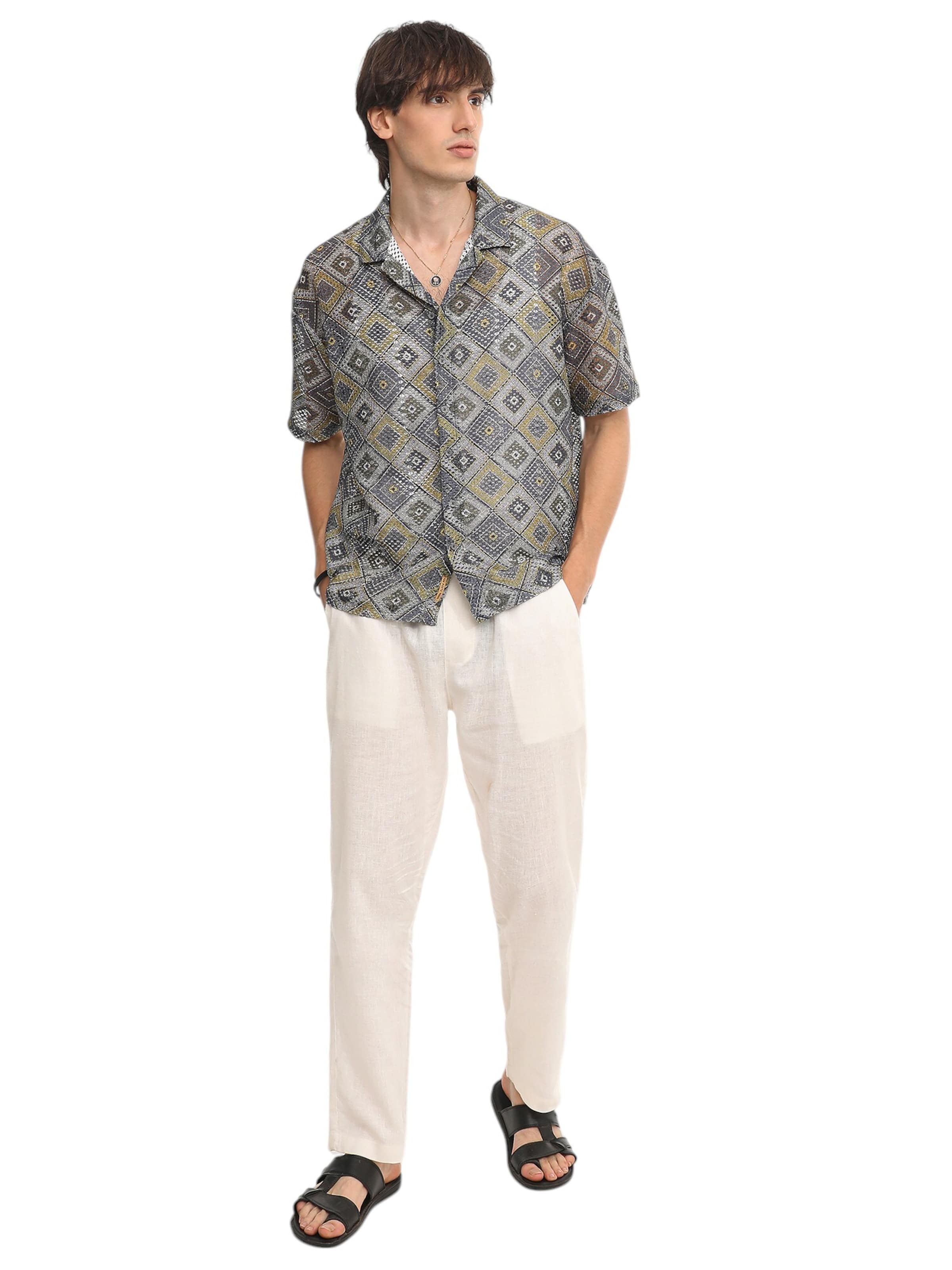 Campus Sutra Regular Fit Hemd 'Zilla' in Mischfarben