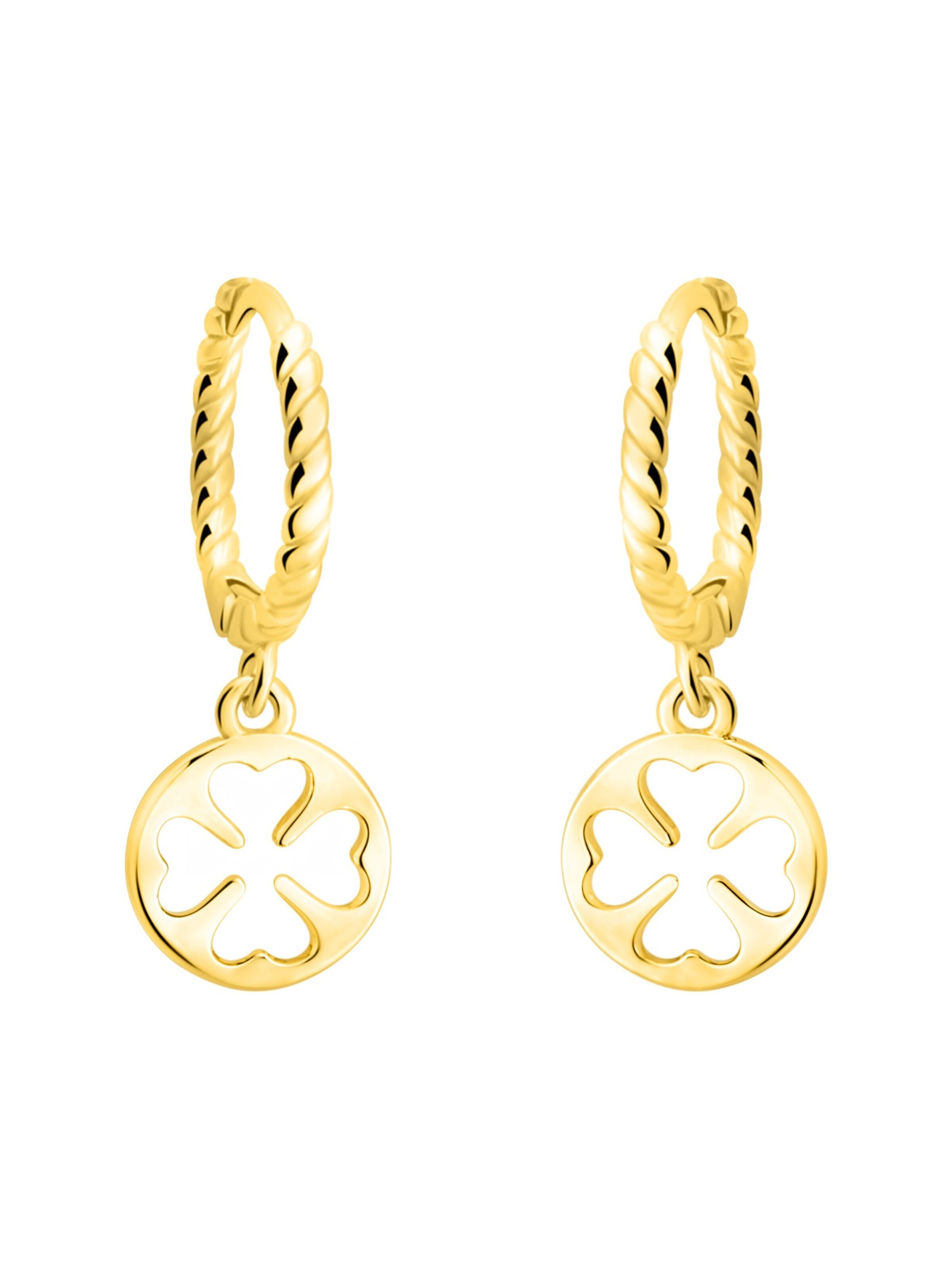 Sofia Milani Ohrringe 'Cloverleaf Circle'‌ in Gold: Vorderseite