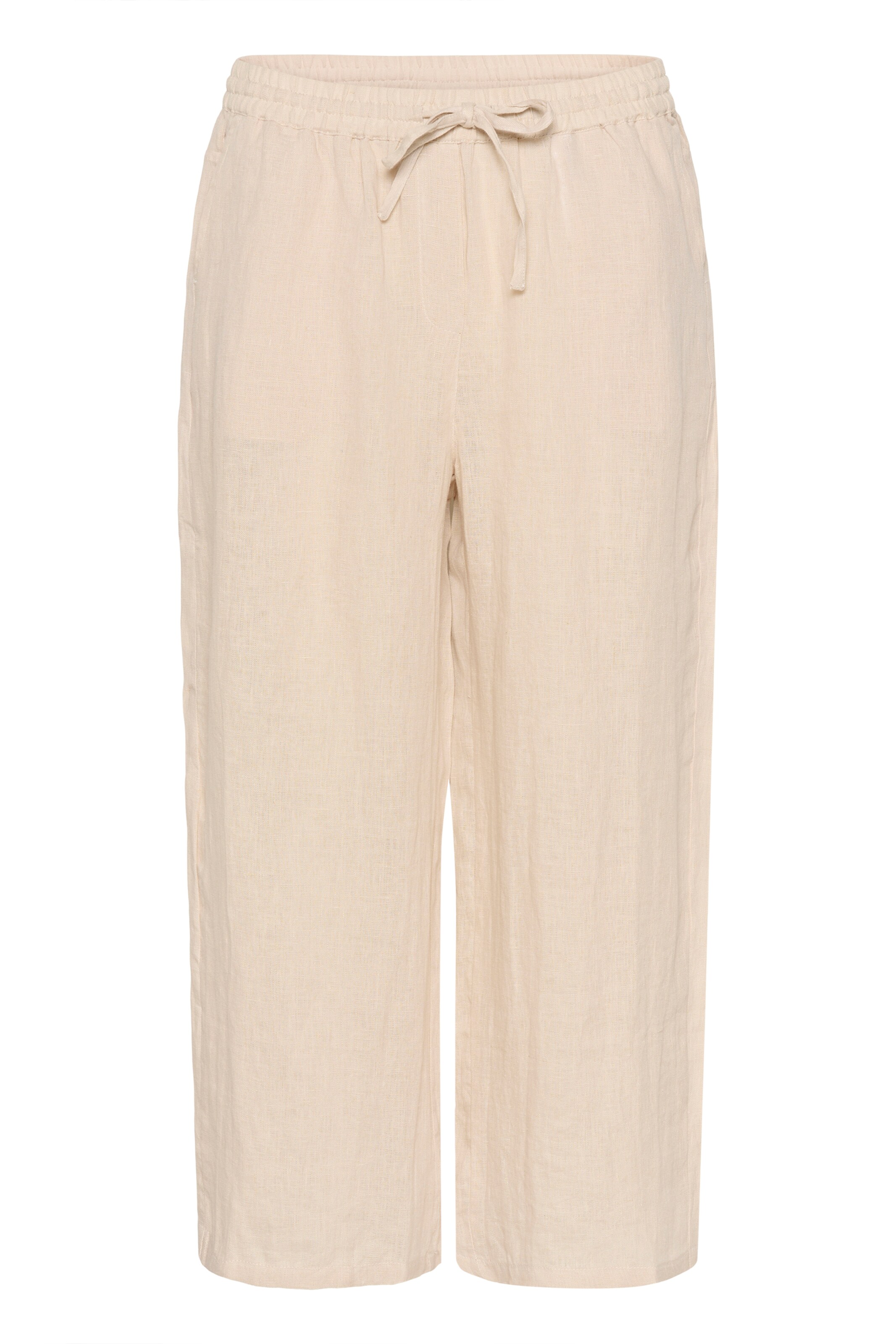 Cream Loosefit Broek 'Bellis' in Beige: voorkant