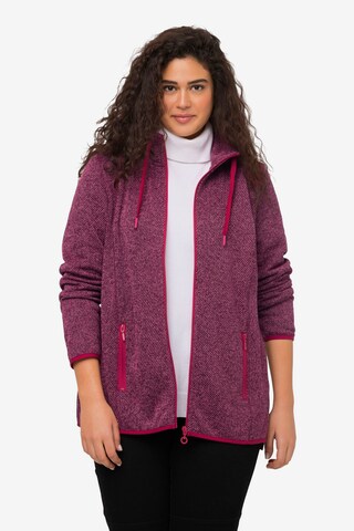 Ulla Popken Sweatvest in Lila: voorkant