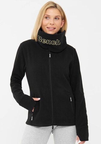 BENCH Fleecejacke in Schwarz: Vorderseite