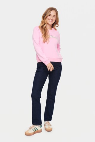 SAINT TROPEZ Sweatshirt 'Dajla' i pink