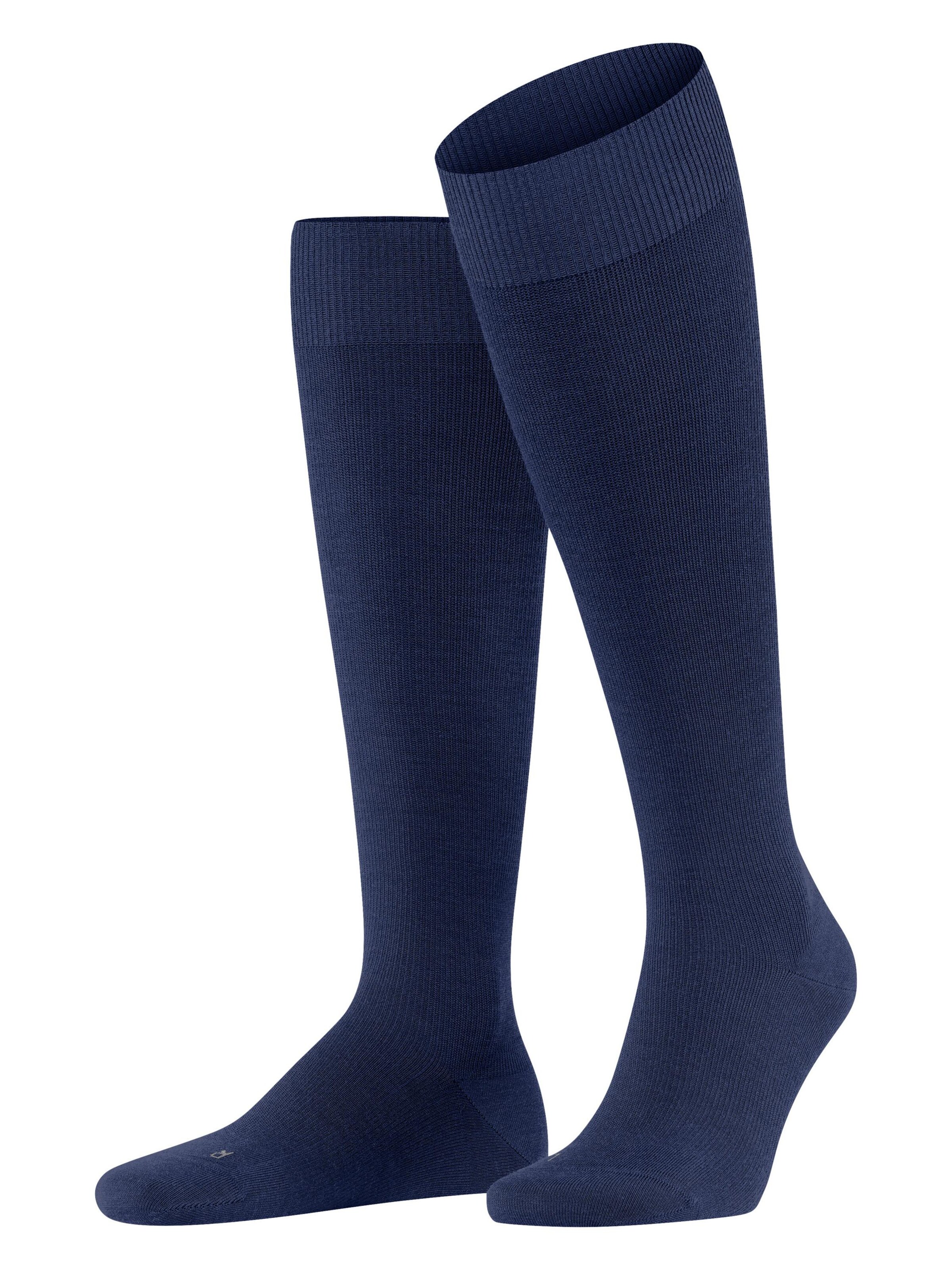 FALKE Kniestrümpfe 'Energizing Wool'‌‌ in Blau: Vorderseite