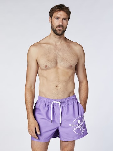 CHIEMSEE Regular Board Shorts in Purple: front