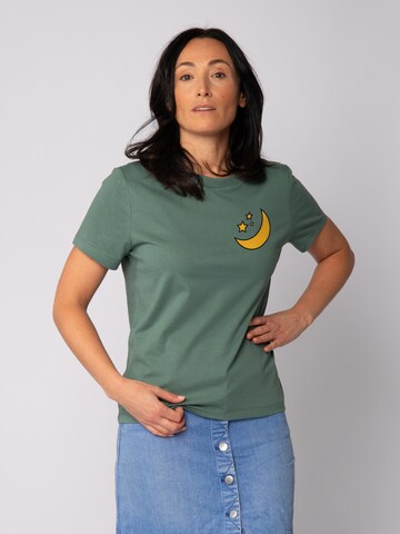 T-shirt 'Moon & Stars' Watapparel en vert : devant
