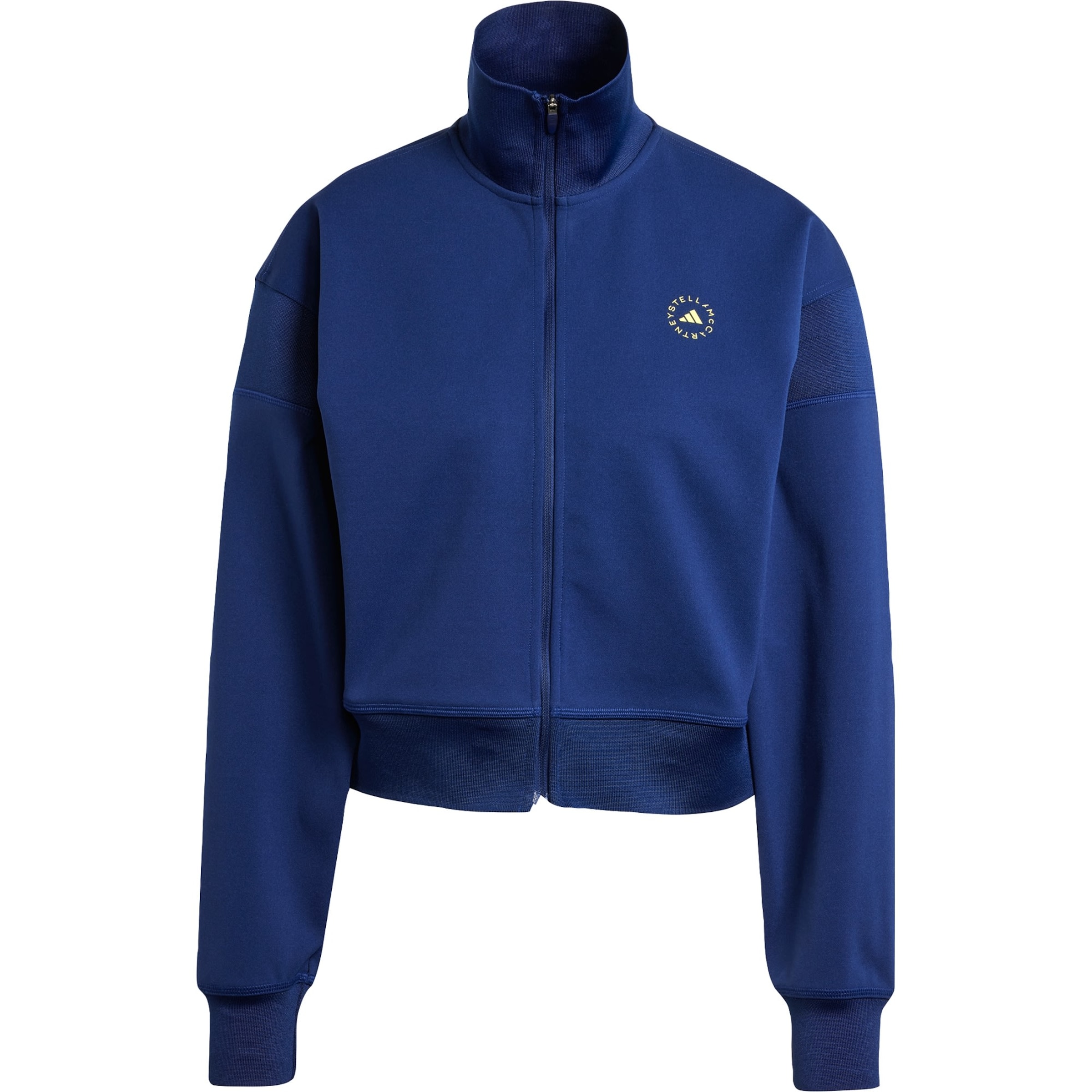 ADIDAS BY STELLA MCCARTNEY Athletic Zip-Up Hoodie 'Knitted Track' in Blue: front