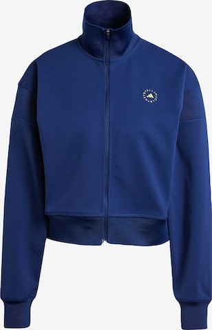 ADIDAS BY STELLA MCCARTNEY Athletic Zip-Up Hoodie 'Knitted Track' in Blue: front