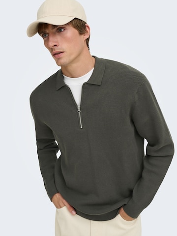 Only & Sons Sweater 'ONSPHIL' in Grey