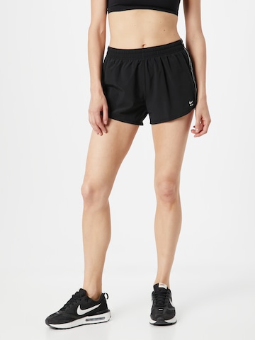 NIKE Regular Workout Pants in Black: front