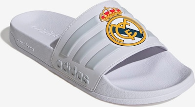ADIDAS SPORTSWEAR Пляжная обувь/обувь для плавания 'Adilette Real Madrid' в размере 36,5-37 в Темно-синий / Желтый / Красный / Белый, Обзор товара