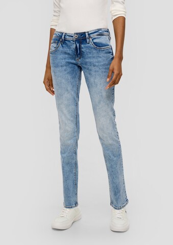 Coupe slim Jean 'Catie' QS en bleu : devant