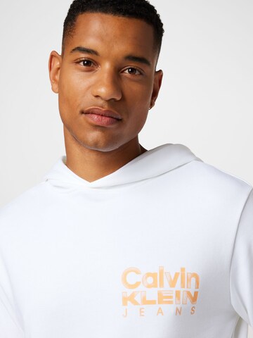 Calvin Klein Jeans Mikina – bílá