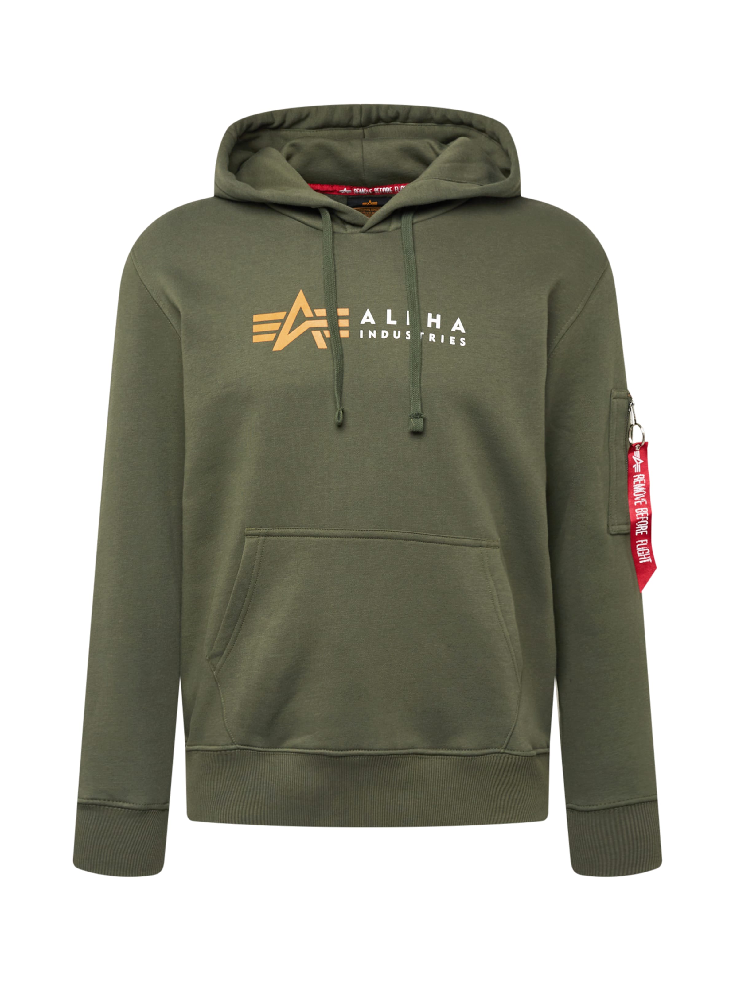 ALPHA INDUSTRIES Tréning póló - zöld: elől