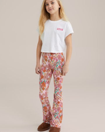 WE Fashion Levenevä Housut värissä vaaleanpunainen