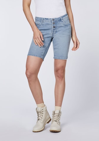 Oklahoma Jeans Slimfit Shorts in Blau: predná strana