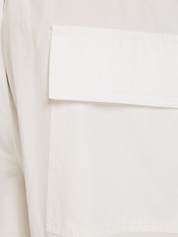 Bershka Wide leg Cargo trousers in White