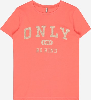 T-Shirt 'WENDY' KIDS ONLY en orange : devant