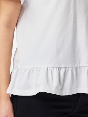 balta PIECES Marškinėliai 'PCDISSO'