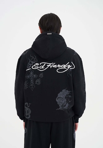 Ed Hardy Tréning dzseki 'Tattoo Club' - fekete: elől