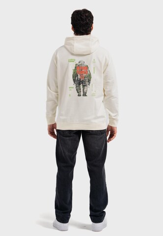 Oldskull Zip-Up Hoodie 'Wrldvibe Urban Jungle Graphic' in White