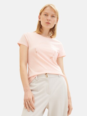 TOM TAILOR DENIM T-Shirt in Pink