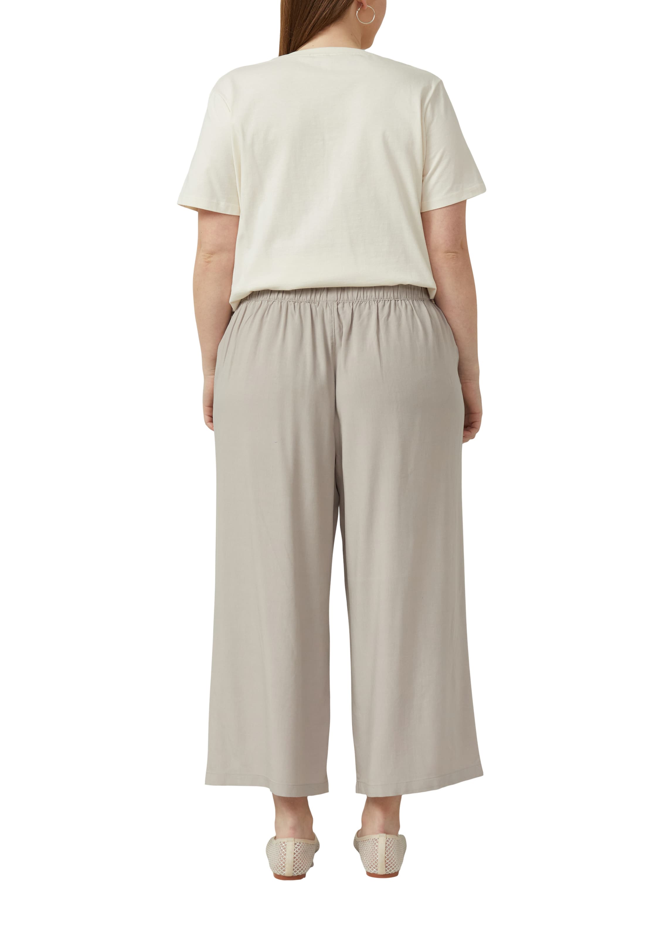 Wide Leg Pantalon QS en beige