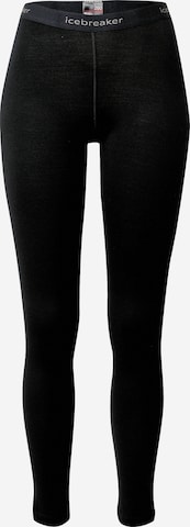Skinny Pantalon de sport ICEBREAKER en noir : devant