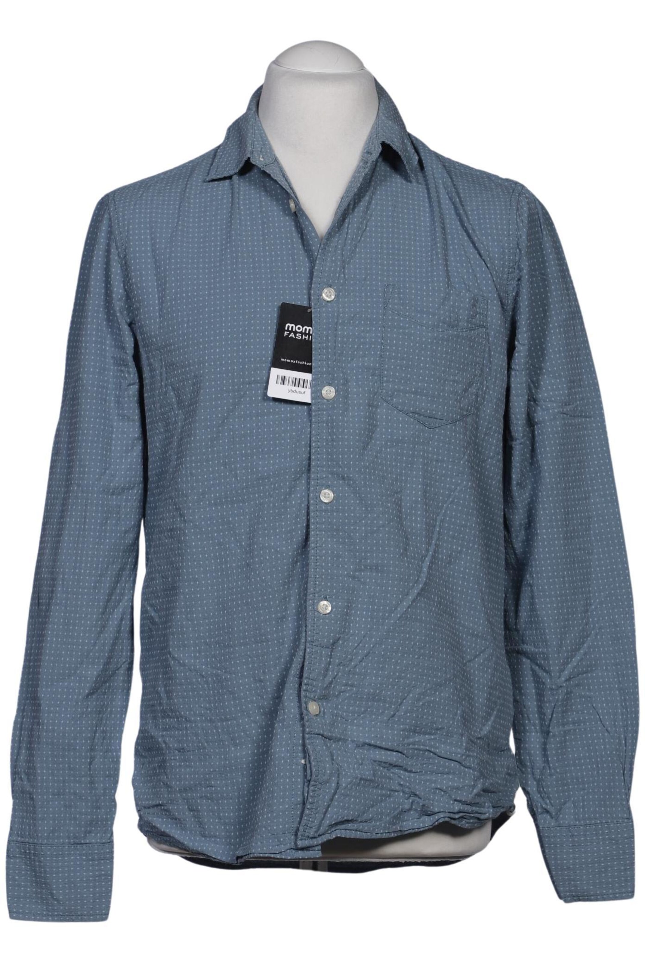 MUSTANG Button Up Shirt in M in Blue: front