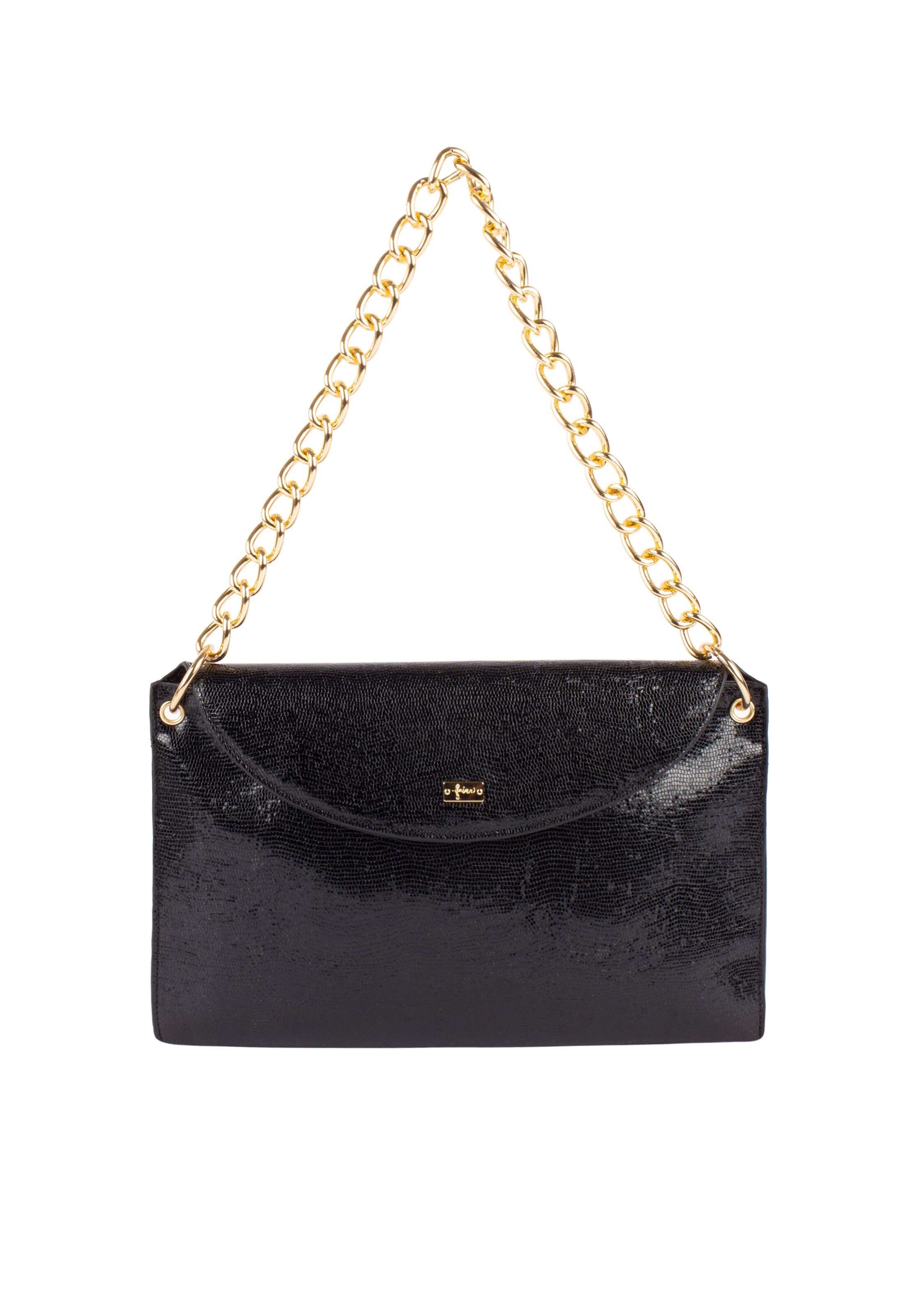 Clutch faina pe negru, Vizualizare produs