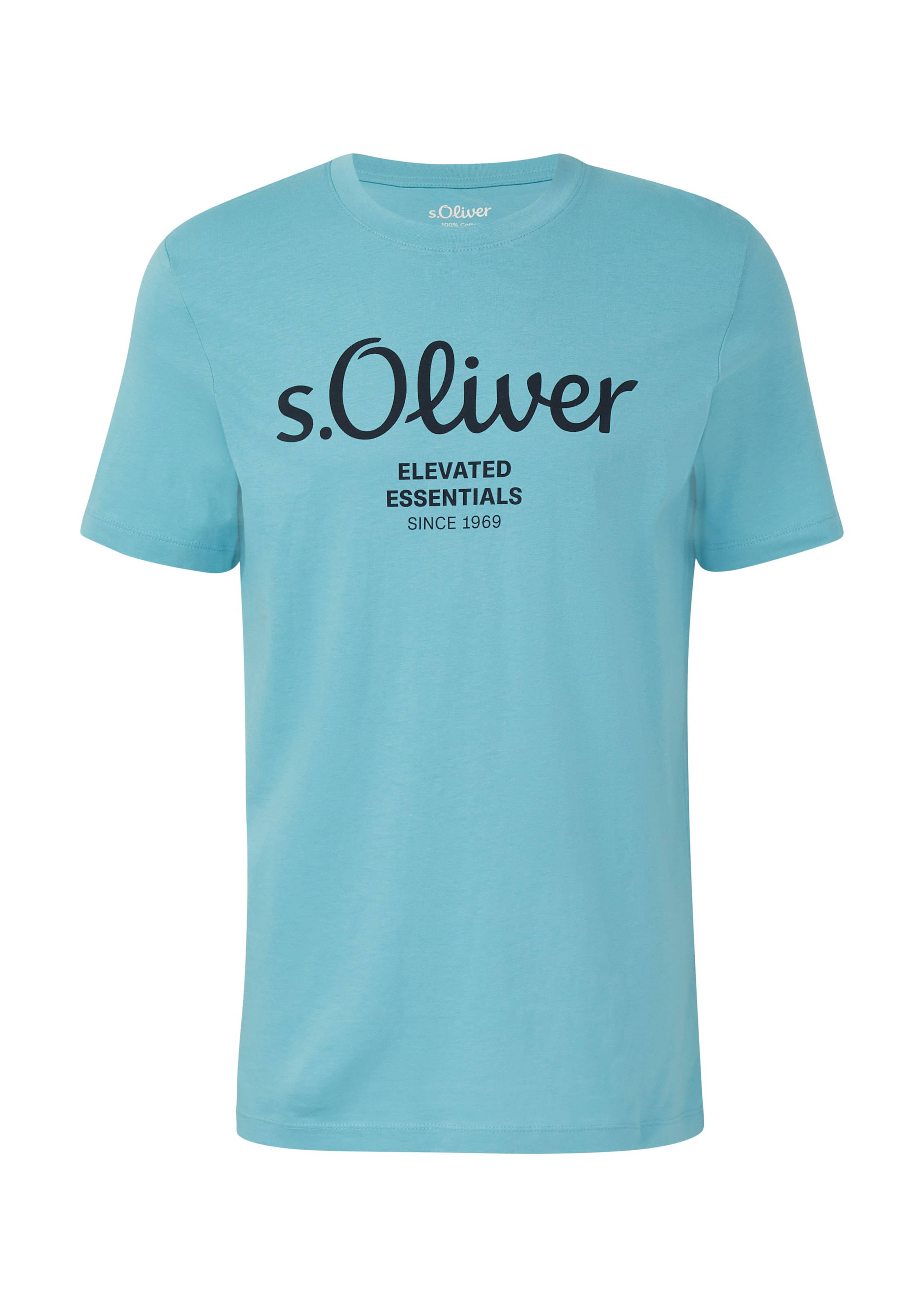 s.Oliver Bluser & t-shirts i XXXL i turkis / sort, Produktvisning