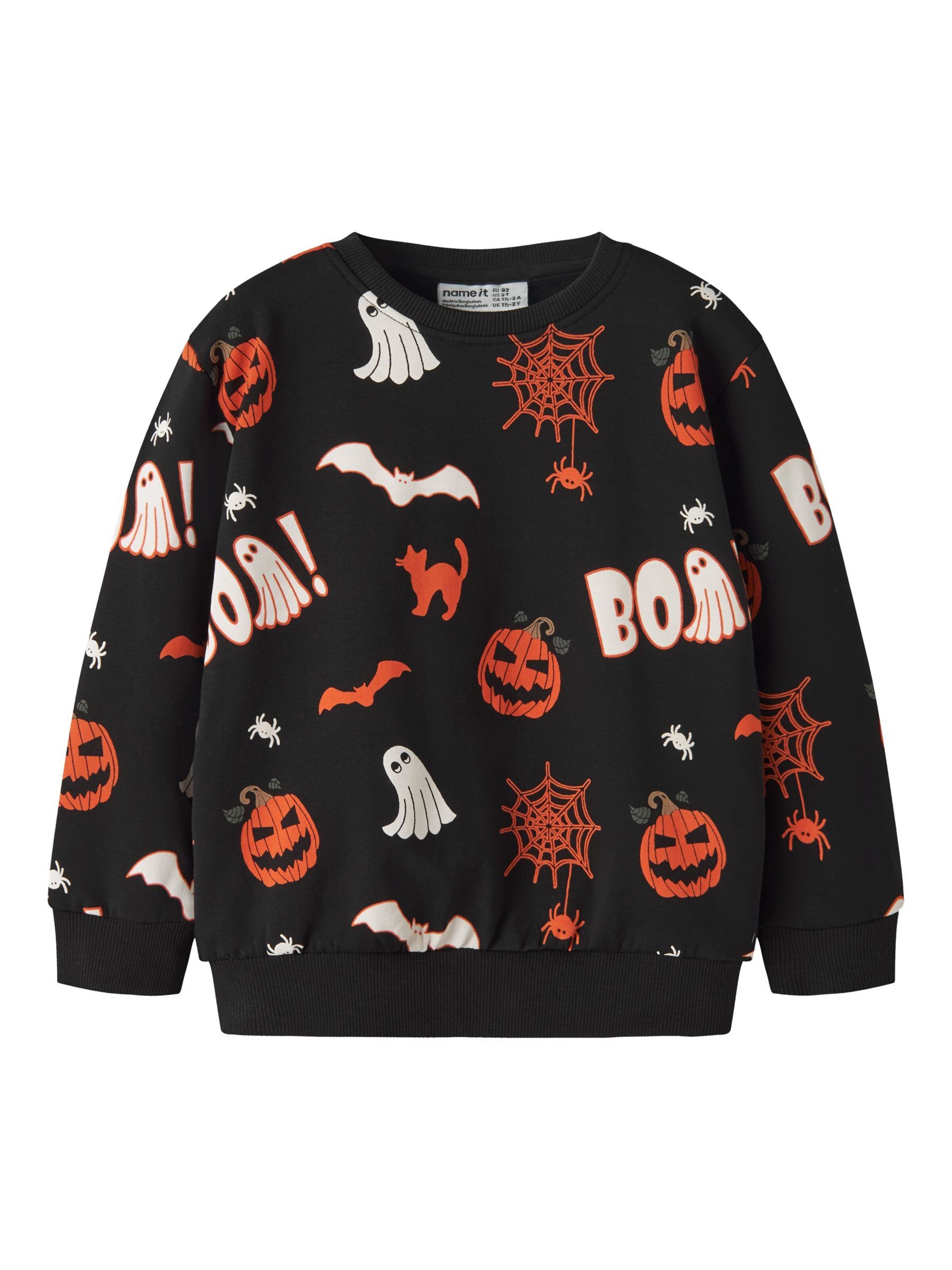 NAME IT Sweatshirt in Zwart: voorkant