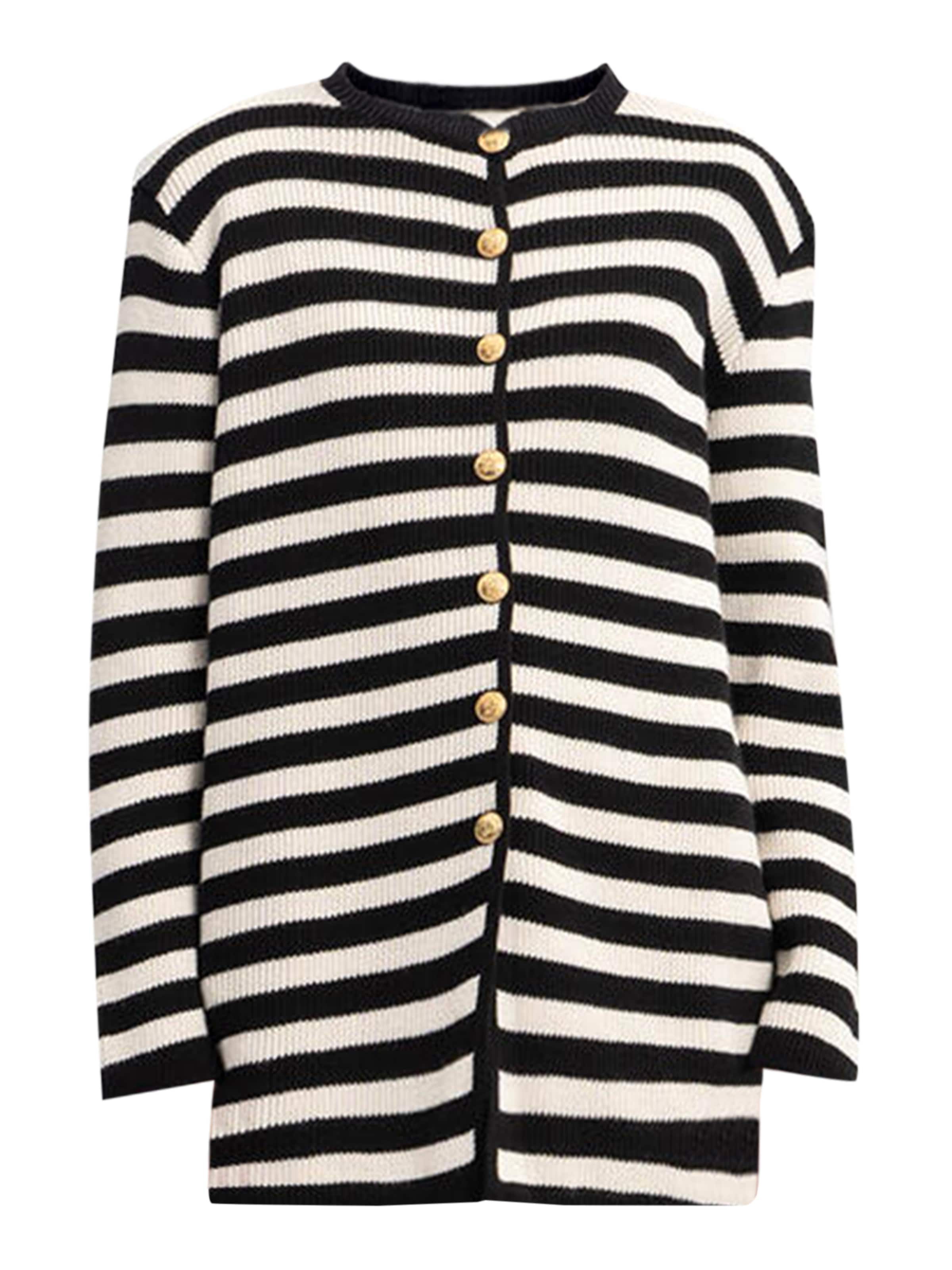 Touche Prive Strickjacke in schwarz / weiß, Produktansicht