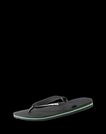 HAVAIANAS Босоножки через палец 'BRASIL' в Черный: спереди