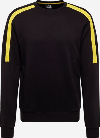 Sweat-shirt EA7 Emporio Armani en noir : devant